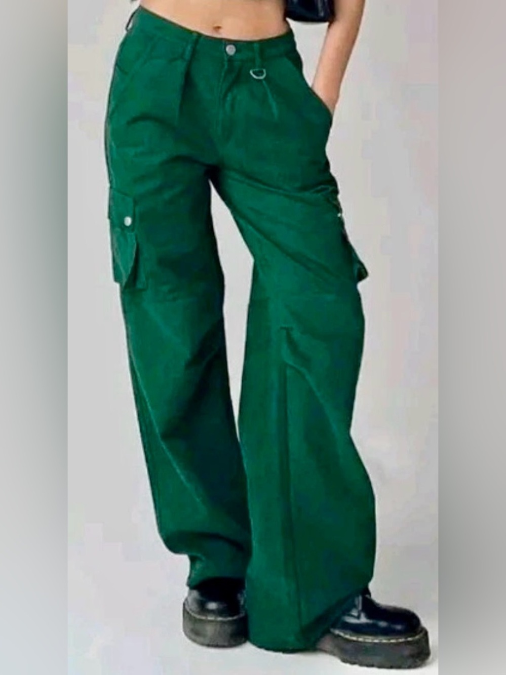 PRINCESS POLLY Wide-Leg Cargo Trousers - Picture 1 of 4